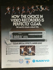 Vintage 1983 Sanyo 4 Kopf Videorecorder ganze Seite Originalanzeige - 721 - Bild 1 von 1