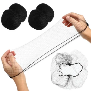 100PCS Invisible Hair Net Elastic Simple Black Mesh Hairnet for Adults Women - Picture 1 of 11