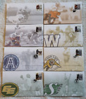 CFL Football 100 Anniversary Coupe Grey Team 8 timbres FDC Canada 2012