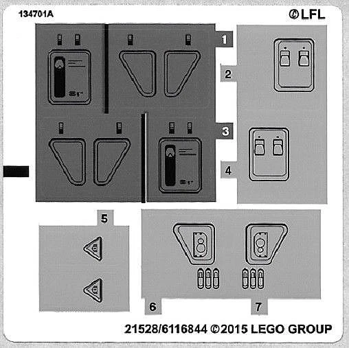 LEGO STAR WARS First Order Snowspeeder STICKER SHEET for Set 75100  * NEW * - Image 1 of 1