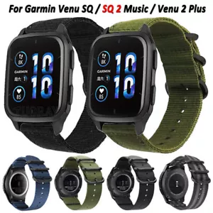 Nylon Band Strap For Garmin Venu SQ 2 Plus Forerunner 965 265 255 645 Move Trend - Picture 1 of 23