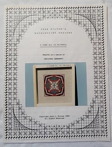 O Come All Ye Faithful needlepoint pattern Jean Hilton 1989 - Picture 1 of 1