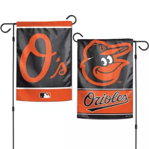 Brand New MLB Baltimore Orioles Premium 2 Sided 12.5 X 18" Garden Flag Wincraft - Picture 1 of 1