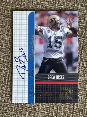 2001 Stadium Club Lone Star Signature Drew Brees Saints RC Rookie AUTO - Image 1 of 2