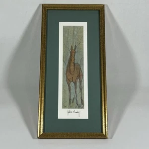 Stampa P. Buckley Moss GOLDEN BEAUTY Horse edizione limitata incorniciata firmata 624/1000 - Foto 1 di 16