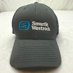 Smurfit Westrock verstellbare Snapback Meshback Cap Mütze grau blau Richardson - Bild 1 von 9