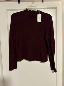Neu mit Etikett Vince Damenpullover LARGE rubinbraun rot merlot kirschweinrot UVP 165 $ - Bild 1 von 8