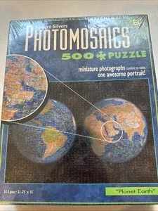 Planet Puzzle Photomosaics Robert Silvers "Planet Earth" 500Pc Puzzle New Sealed - Picture 1 of 8