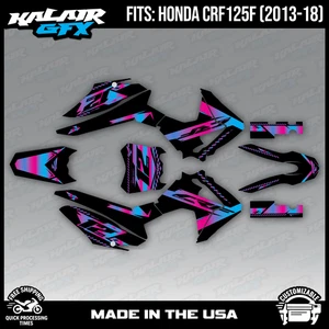 Graphics Kit for Honda CRF125F (2013-2018) CRF 125F Lethal Series-Magenta Shift - Picture 1 of 4