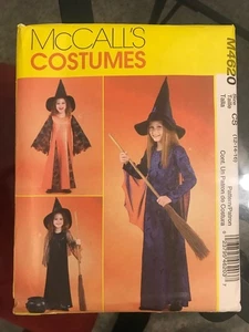 McCalls 4620 Girls Witch Costume Sewing Pattern Sz 12-16 Hat Cape 2004 Uncut - Picture 1 of 10
