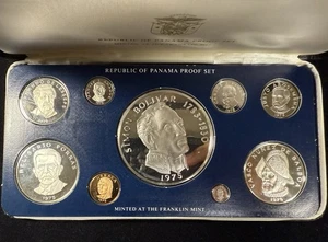 1975 Republic Of Panama 9 Coin Proof Set - W/OGP & COA Item#365 - Picture 1 of 7