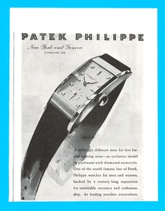 Patek Philippe Watch jewelry timepiece diamond numerals vintage print ad 1942 - Picture 1 of 3