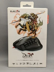 ELECOM gaming mouse DUX wired 14 button 3500dpi hardware macro M-DUX50BK - Afbeelding 1 van 7