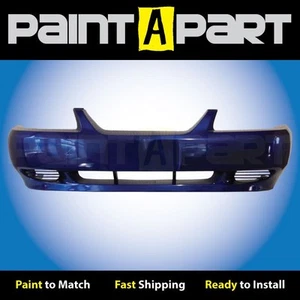 Fits:2002 2003 2004 Ford Mustang (Base) Front Bumper Painted SN Sonic Blue Pearl - Picture 1 of 4
