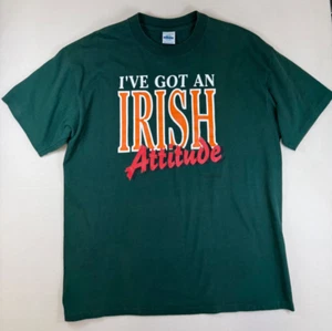Vintage 80s Nationalities Tee Single Stitch Graphic T-Shirt USA XL Irish - Bild 1 von 8