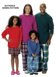 Butterick B5572 Jungen Mädchen Kind Schlafanzug Shorts Hose Oberteil Schnittmuster Größe 3-12 - Bild 1 von 5
