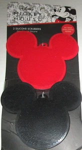 Disney ~ Mickey Mouse Silikon Schrubber ~ 2er Pack ~ rot & schwarz - Bild 1 von 1