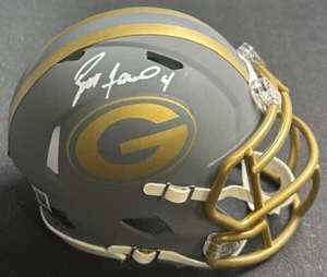 BRETT FAVRE SIGNIERTER AUTO GREEN BAY PACKERS SCHIEFER MINIHELM BECKETT/BAS ZEUGE - Bild 1 von 4