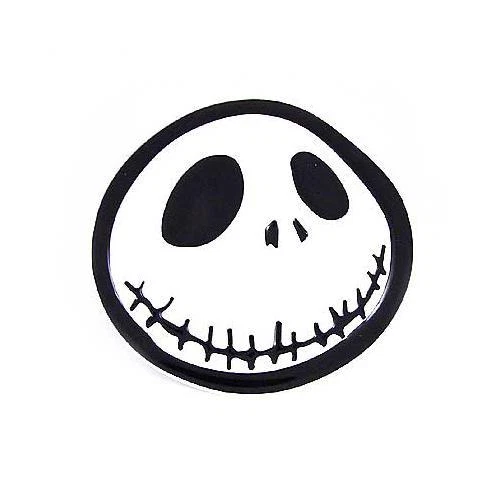 Nightmare Before Christmas Skellington Jack Head Black White Enamel Belt Buckle - Image 1 of 1