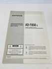 Vintage Aiwa Ad F850 Cassette Original Service Repair Manual Rare