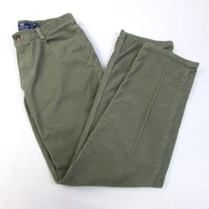 Vinyard Vines Girls Green Corduroy Pants Size 16 Mid Rise Straight Adjust Waist - Picture 1 of 13