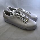 Tommy Hilfiger White Silver Gold Stripe Tennis Shoes Size 11M TWLADDI-R