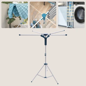 Adjustable Height Indoor Laundry Room Bedroom Foldable Metal Drying Rack - Picture 1 of 12