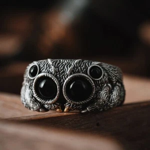 Anillo Araña Saltarina para Hombre Mujer, Anillos Abiertos Arañas Personalizadas Joyería Regalo - Imagen 1 de 11