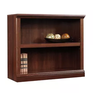 Small Bookshelf Wood Bookcase 2 Shelf Storage Adjustable Shelving Organizer NEW - Picture 1 of 5