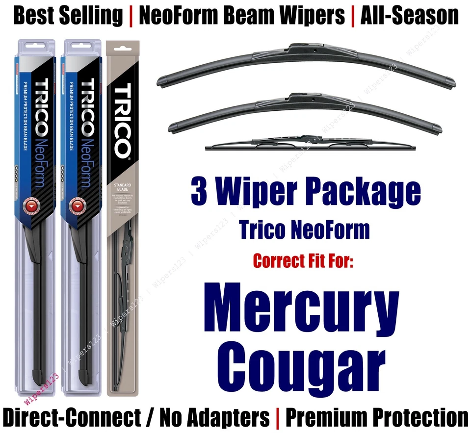 Limpiaparabrisas delantero y trasero 3pk - NeoForm - apto para Mercury Cougar 1999-2002 16220/200/30221 Foto 1 de 1
