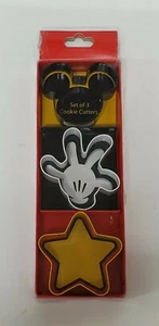 Disney Parks Metal MICKEY MOUSE COOKIE CUTTER Set of 3 New Head Hand Star - Picture 1 of 10