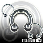 TITAN 2mm Hufeisen dicker Ring Ohr Septum Brust Intim Piercing Circular Barbell