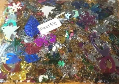 CraftbuddyUS  Christmas Holiday Party Mixed 50g (Approx 2,000pcs)Confetti - Изображение 1 из 3