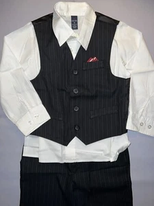 Class Club-Size 5 boys - 3 pc.SET/Pinstriped Vest Pant&DressShirtOutfit/Dillards - Picture 1 of 9