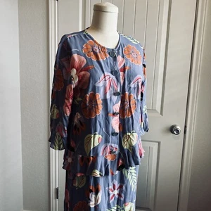 Double D Ranch ärmellos lila Viskose Volant Tank Kleid/Jacke Medium/Small - Bild 1 von 14