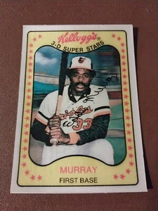 1981 EDDIE MURRAY KELLOGGS 3-D SUPERSTARS BASEBALL CARD #18 ORIOLES DODGERS - Picture 1 of 2