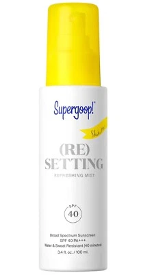 Supergoop Resetting Refreshing Mist protetor solar amplo FPS 40 3,4 fl oz 100 ml - Imagem 1 de 2