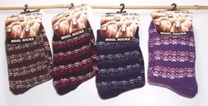 1 Pair of Ladies Fairisle style Socks Shoe Size 4-6 - Picture 1 of 12