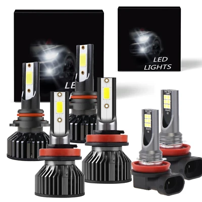 6x For Mazda CX-9 2013-2015 LED Headlight Fog Light Bulbs Combo Kit White Bright - Image 1 of 4