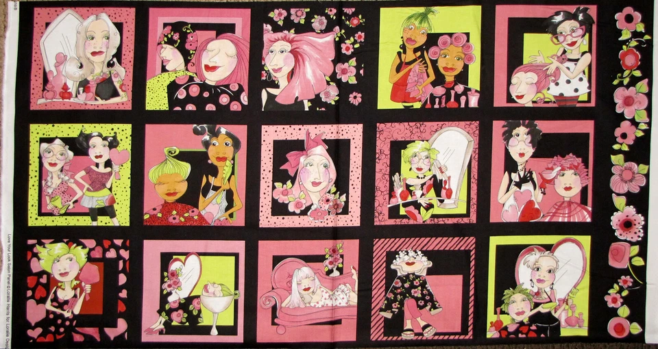 Loralie Love Your LOOK Salon Panel Black Fabric 24x44 Loralie Designs