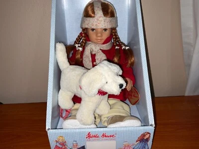 UFDC 2003 Kathe Kruse Elea Alicia 18" Friends Forever muñeca articulada de vinilo con perro Foto 1 de 4