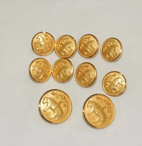 Brooks Brothers set of 10 Gold tone Blazer buttons for 2 button blazer jacket - Picture 1 of 5