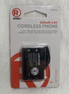 RadioShack Cordless Phone Battery 650mAh 3.6V PN. 2302340 AT&T Phones