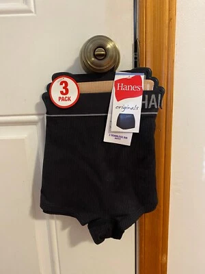 NUEVO PAQUETE DE 3 ROPA INTERIOR BOYFIT SIN COSTURAS ORIGINALES HANES TALLA PEQUEÑA PARA MUJER Foto 1 de 4