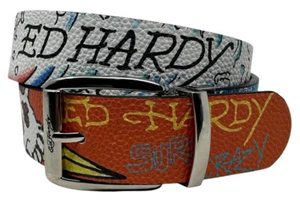 Ed Hardy Men's Surf Crazy Reversible Belt - Picture 1 of 5