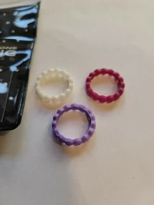 Woman's Silicone Wedding Rings size 5 Set of 3 - Picture 1 of 3