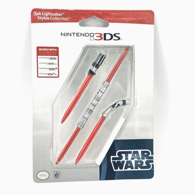 Star Wars Nintendo 3DS Lightsaber Stylus Set OEM Rare Red Sith Set of 3 Official - Image 1 of 4