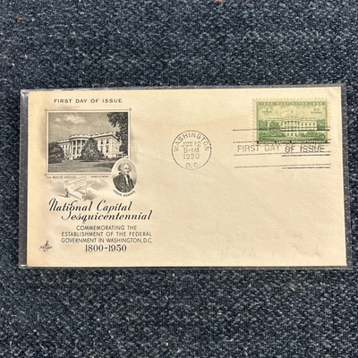 Capital Sesquicentennial White House 1950 FDC #990 Artcraft - Image 1 of 4