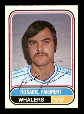 Rosaire Paiement Signed 1975-76 O-Pee-Chee WHA Card 106 Hartford Whalers - Image 1 of 2