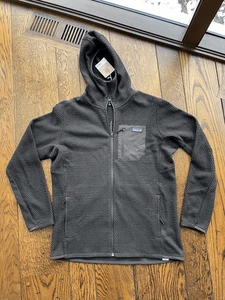 Patagonia Herren R1 Air Full-Zip Kapuzenjacke schwarz Neu mit Etikett Größe Large - Bild 1 von 6